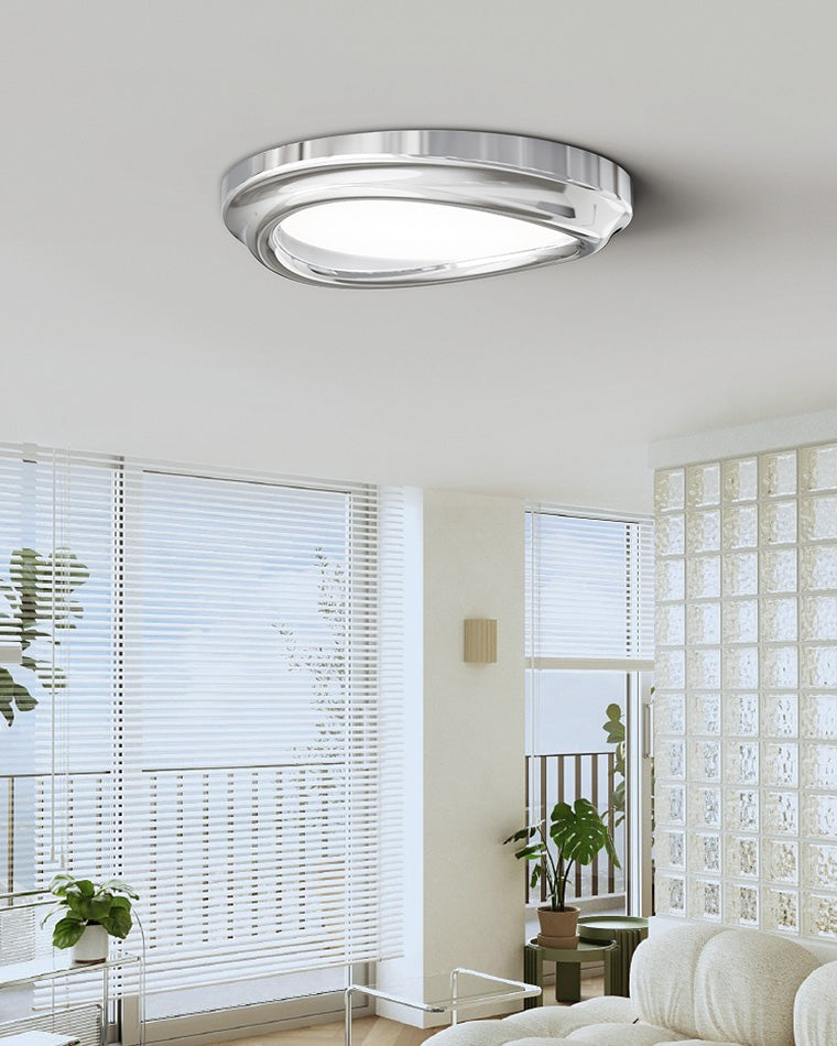 WOMO Round Chrome Flush Mount Ceiling Light-WM1063