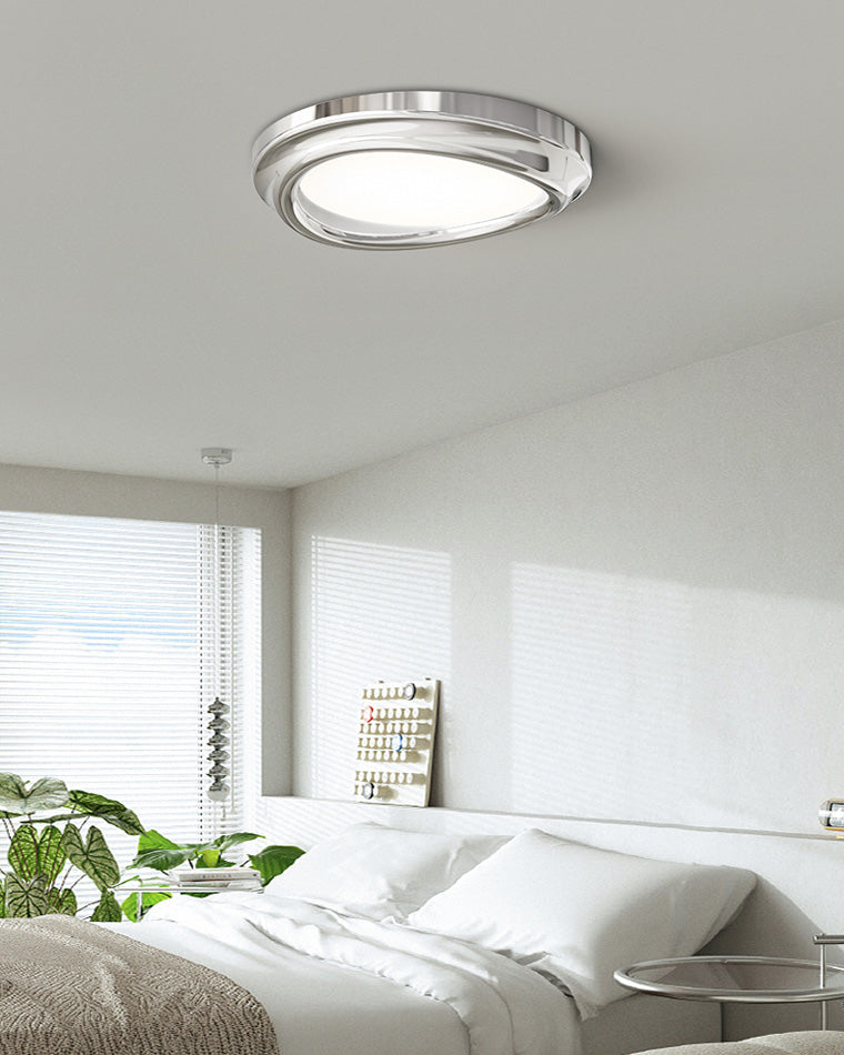 WOMO Round Chrome Flush Mount Ceiling Light-WM1063