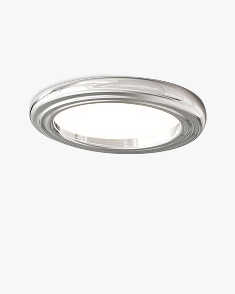 WOMO Dimmable Round Flat Chrome Ceiling Light-WM1064