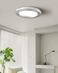 WOMO Dimmable Round Flat Chrome Ceiling Light-WM1064