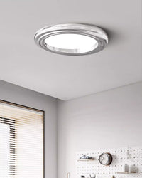 WOMO Dimmable Round Flat Chrome Ceiling Light-WM1064