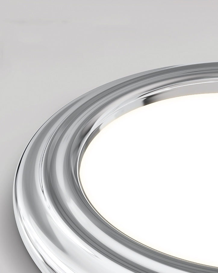 WOMO Dimmable Round Flat Chrome Ceiling Light-WM1064
