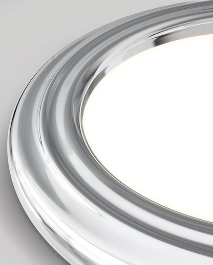 WOMO Dimmable Round Flat Chrome Ceiling Light-WM1064