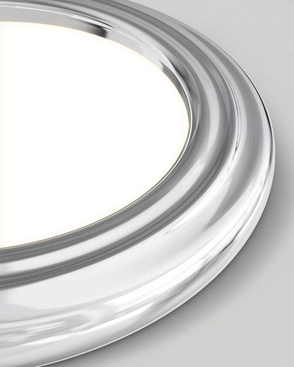 WOMO Dimmable Round Flat Chrome Ceiling Light-WM1064