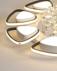 WOMO Big Flower Crystal Flush Mount Ceiling Light-WM1075