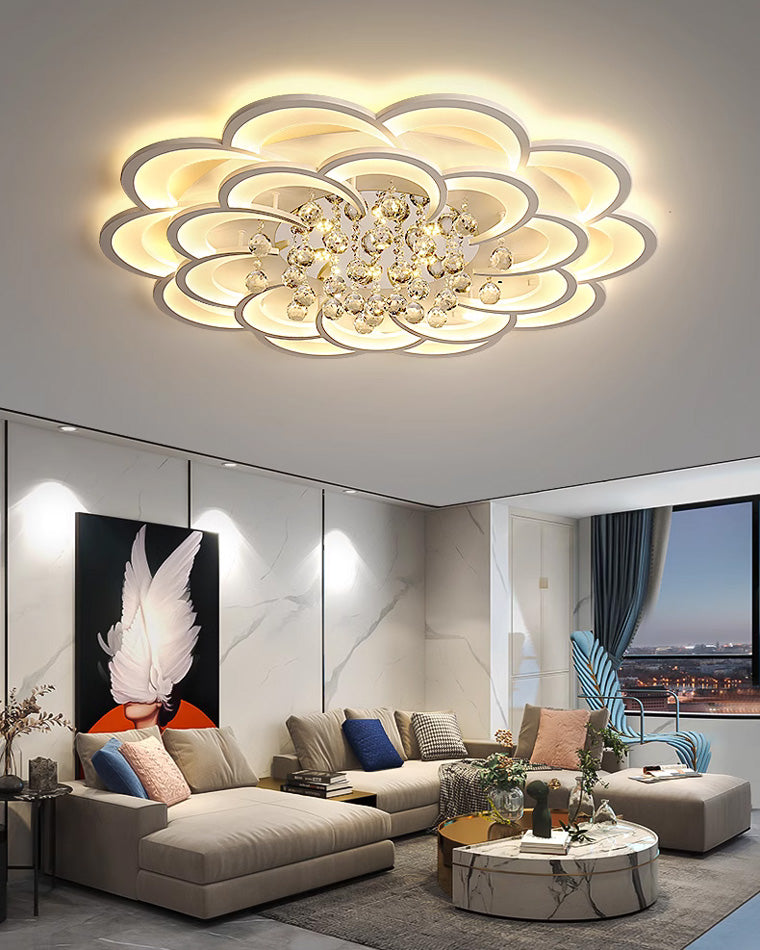 WOMO Big Flower Crystal Ceiling Light-WM1078