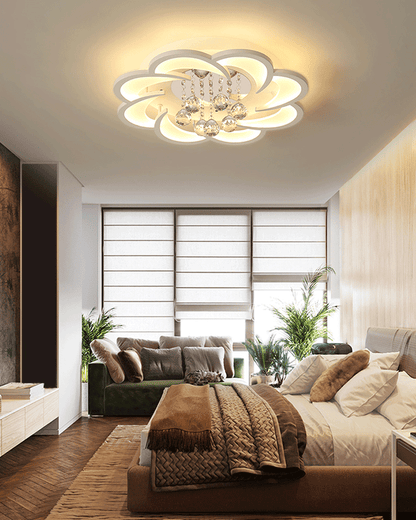 WOMO Big Flower Crystal Ceiling Light-WM1078