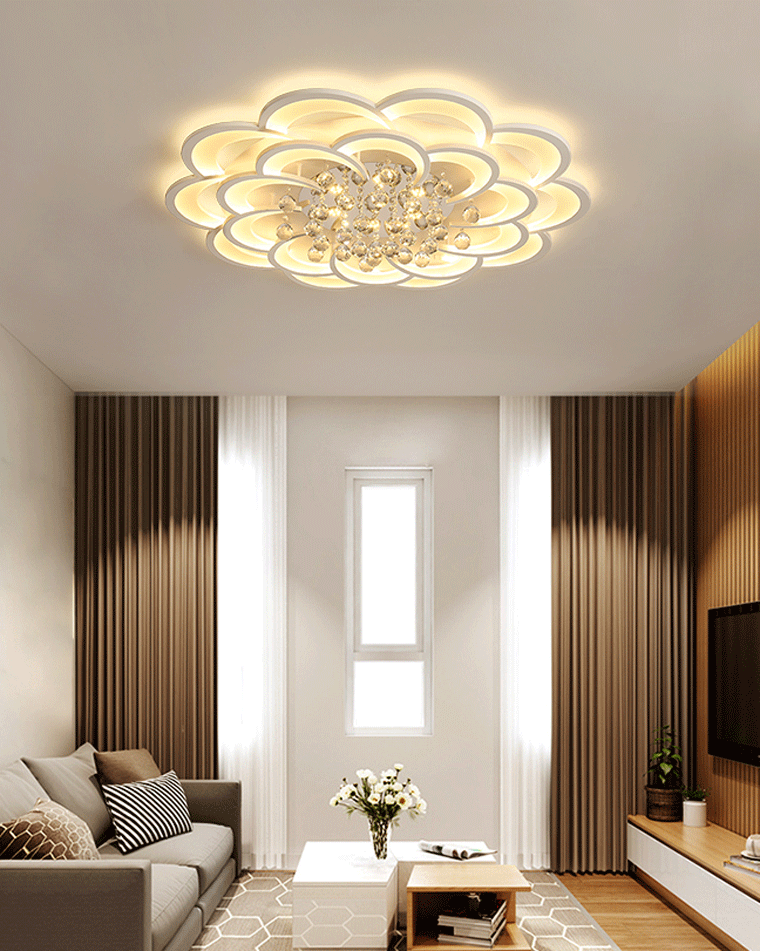 WOMO Big Flower Crystal Ceiling Light-WM1078