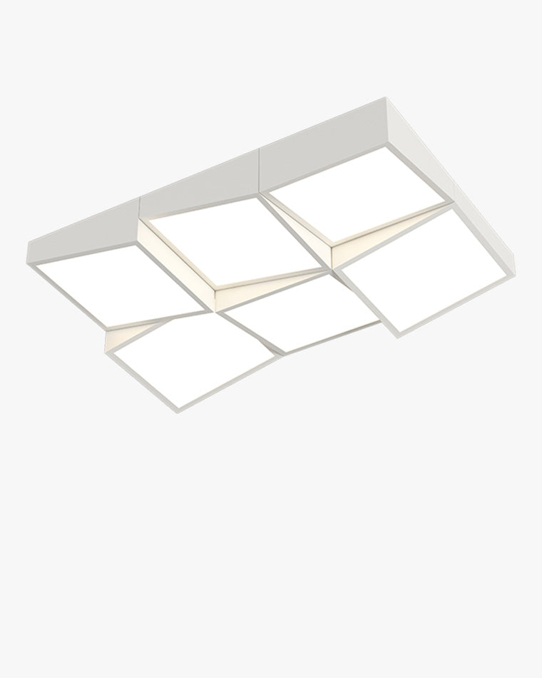 WOMO Square/Scalloped Flush Mount Ceiling Light-WM1079