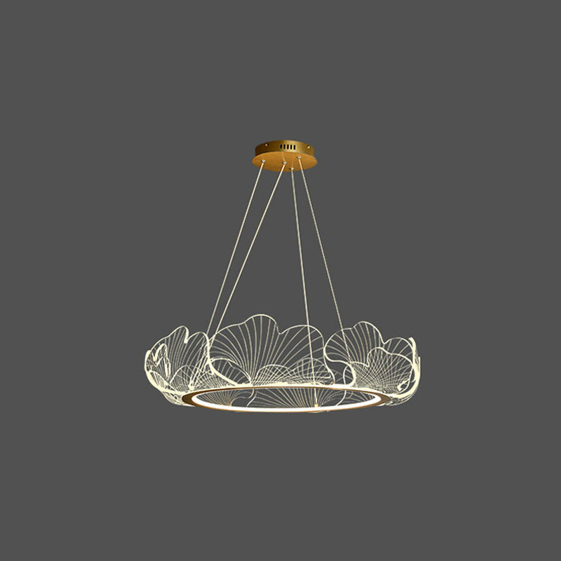 WOMO  Acrylic Ginkgo Leaf Chandelier - WM2000