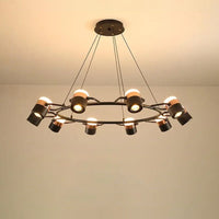 WOMO Adjustable Rose Gold Round Chandelier-WM2645