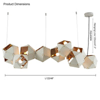 WOMO Long Steel Sculptural Chandelier-WM2076