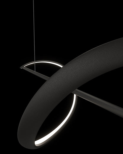 WOMO Black Spiral Led Pendant Light-WM2299