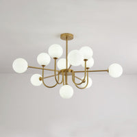 WOMO Glass Globe Brass Arm Chandelier-WM2255