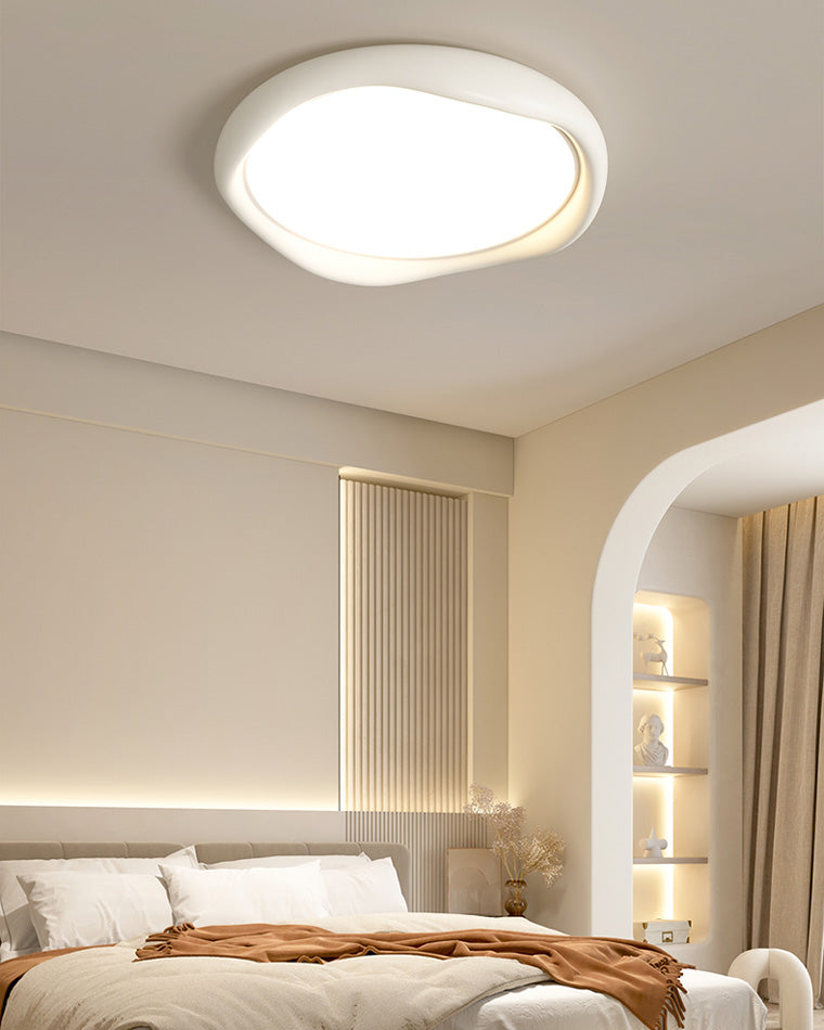 WOMO White Wavy Round Ceiling Light-WM1109