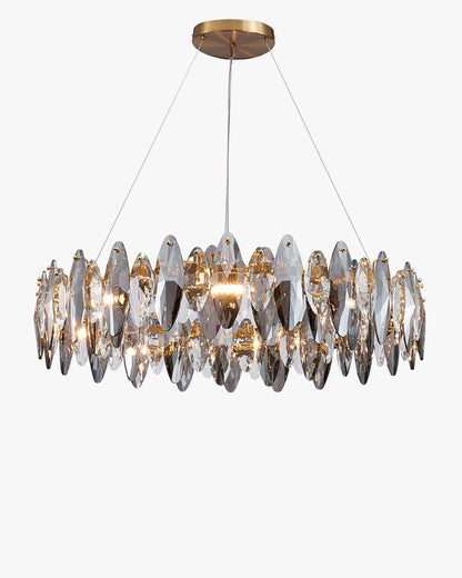 WOMO Smoked Crystal Round Chandelier-WM2187