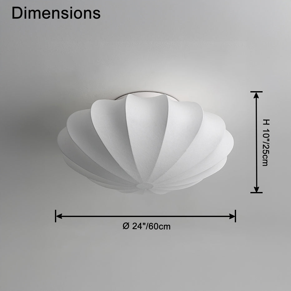 WOMO Flying Saucer Silk Flush Mount Ceiling Light-WM1113