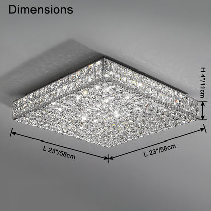 WOMO Crystal Square Flush Mount Ceiling Light-WM1114