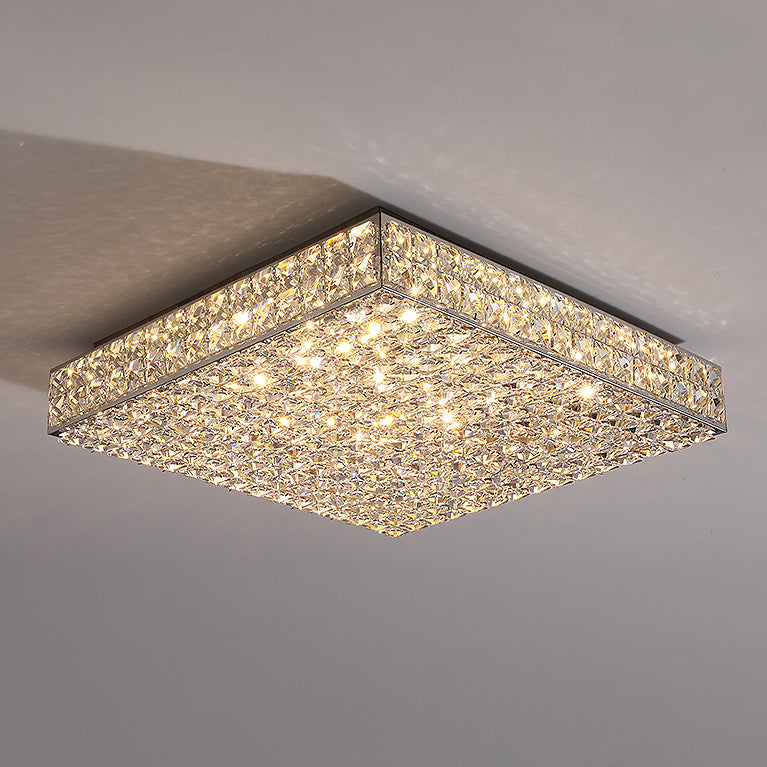 WOMO Crystal Square Flush Mount Ceiling Light-WM1114