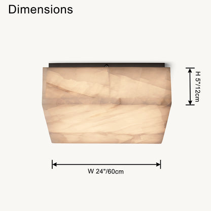 WOMO Alabaster Square Ceiling Light-WM1115