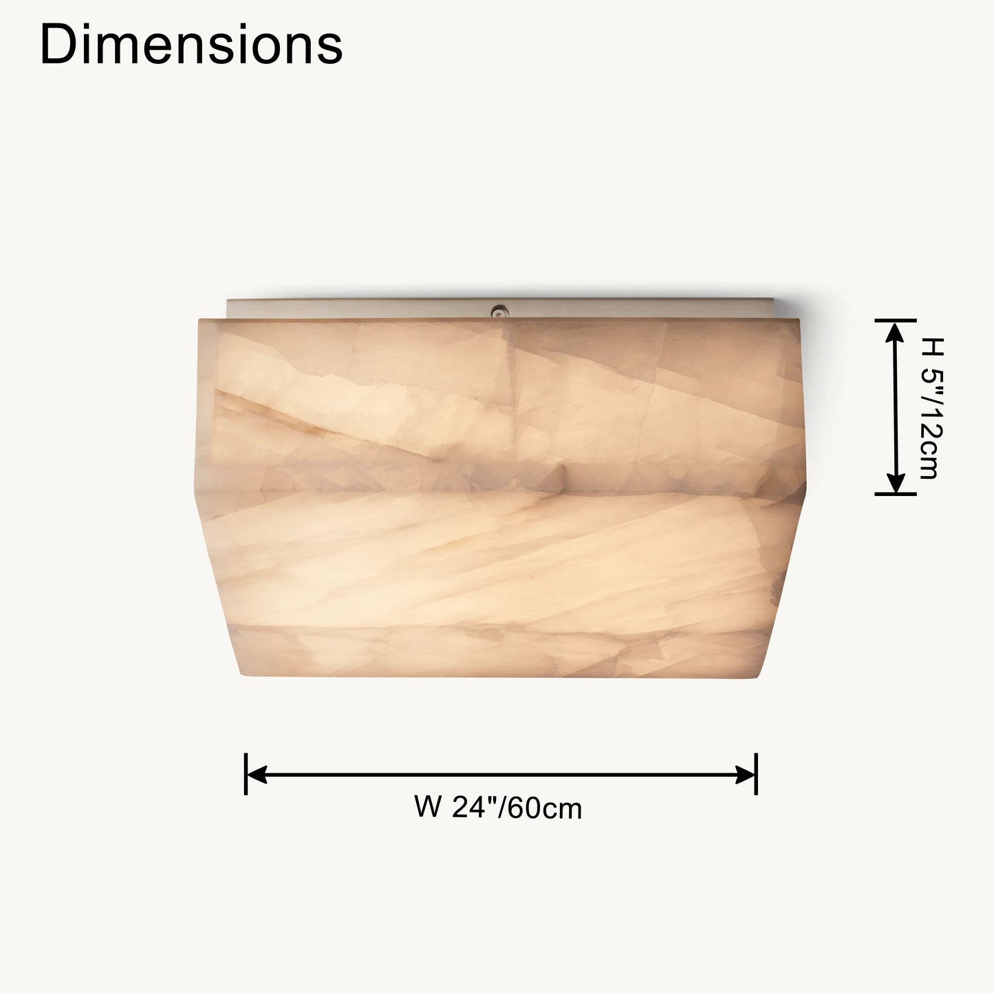 WOMO Alabaster Square Ceiling Light-WM1115