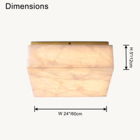 WOMO Alabaster Square Ceiling Light-WM1115