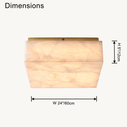 WOMO Alabaster Square Ceiling Light-WM1115