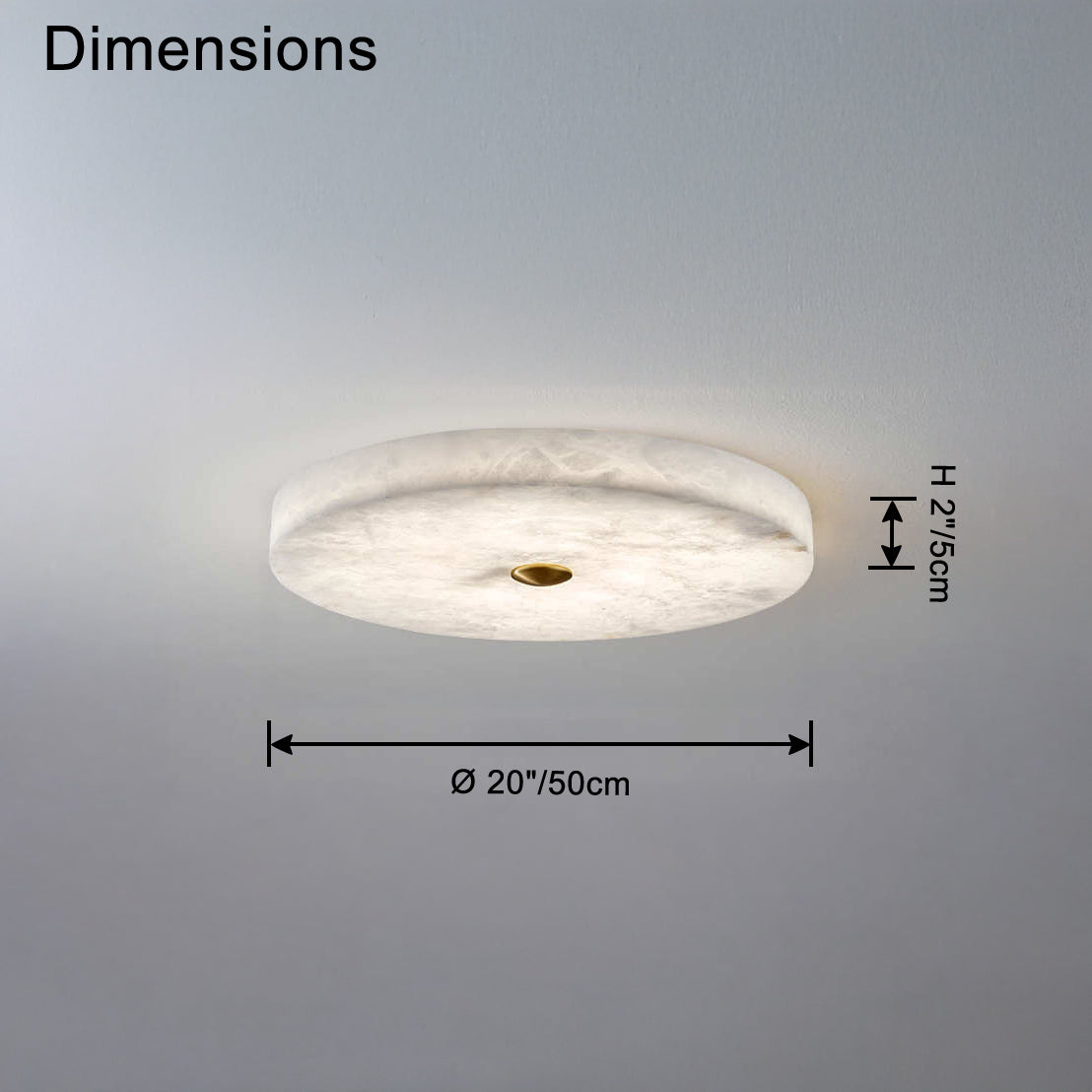 WOMO Modern Round Alabaster Ceiling Light-WM1118