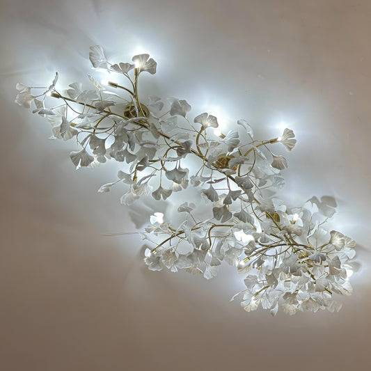 WOMO Ceramic Gingko Flush Mount Ceiling Light-WM1119