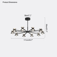 WOMO 6/8/10 Light Black Brass Chandelier-WM2226