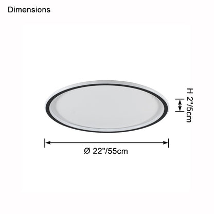 WOMO Flat Disc Flush Mount Ceiling Light-WM1122