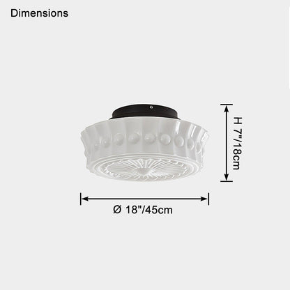 WOMO Round Glass Ceiling Light-WM1125