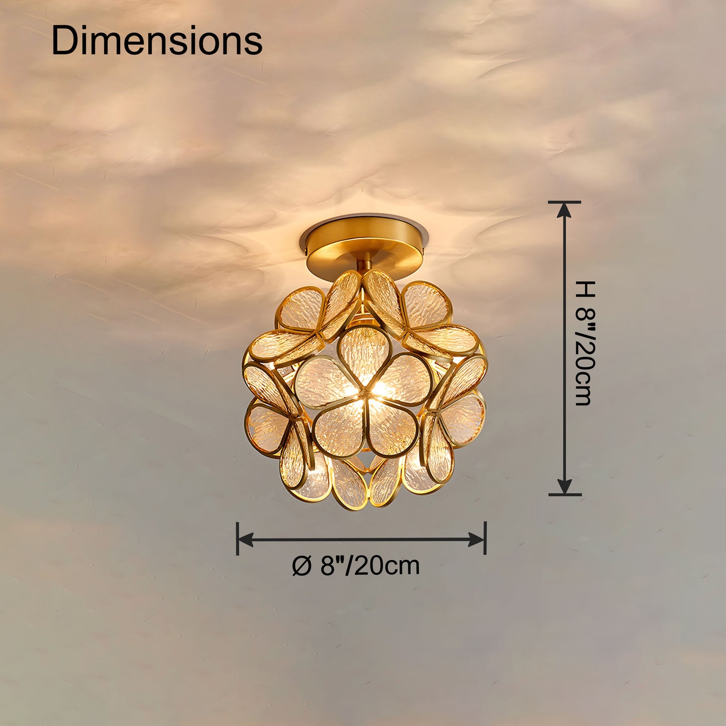 WOMO Tiffany Floral Ceiling Light-WM1128