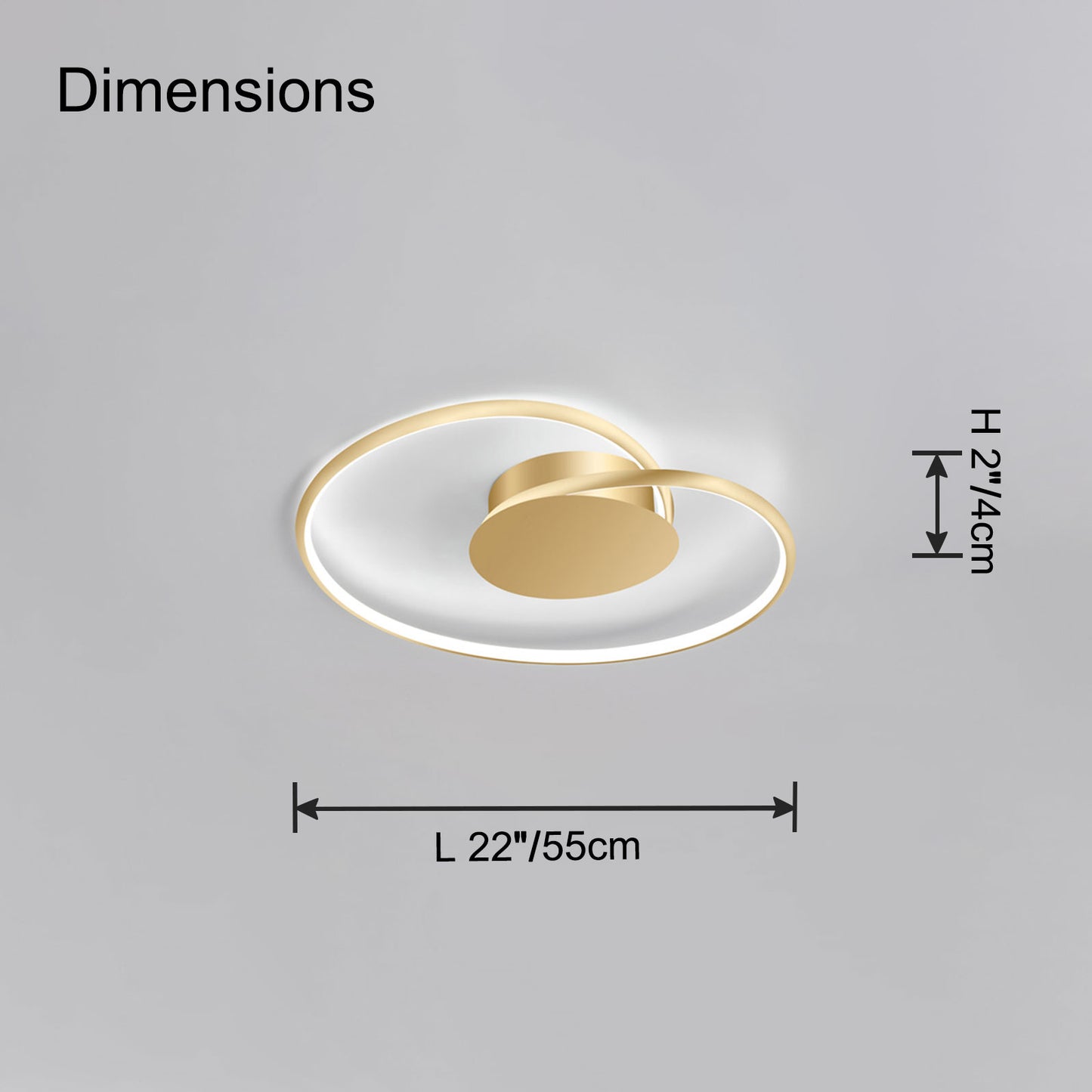 WOMO Heart LED Flush Mount Ceiling Light-WM1129