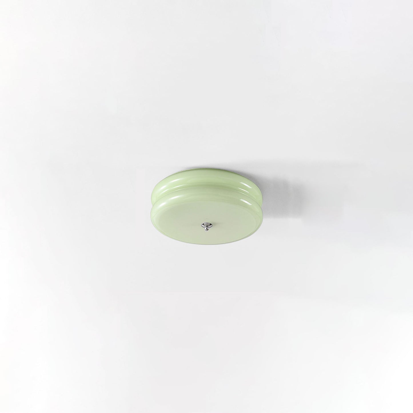 WOMO Round Cream Glass Flush Mount Ceiling Light-WM1132