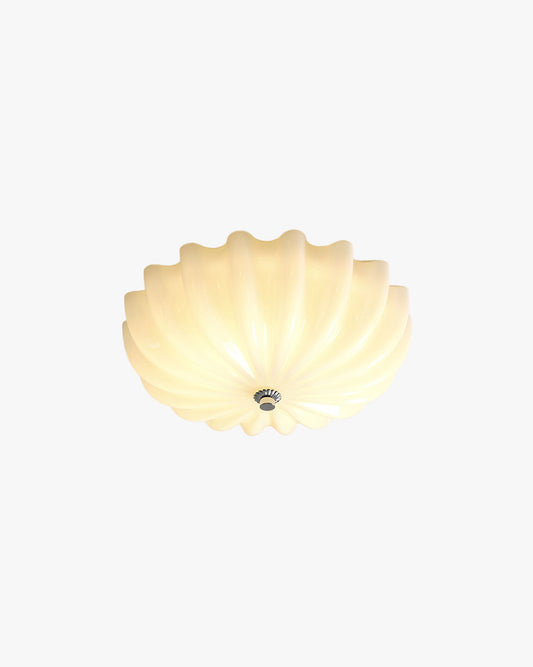 WOMO Pleated Glass Flush Mount Ceiling Light-WM1133