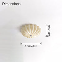 WOMO Pleated Glass Flush Mount Ceiling Light-WM1133
