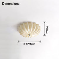 WOMO Pleated Glass Flush Mount Ceiling Light-WM1133