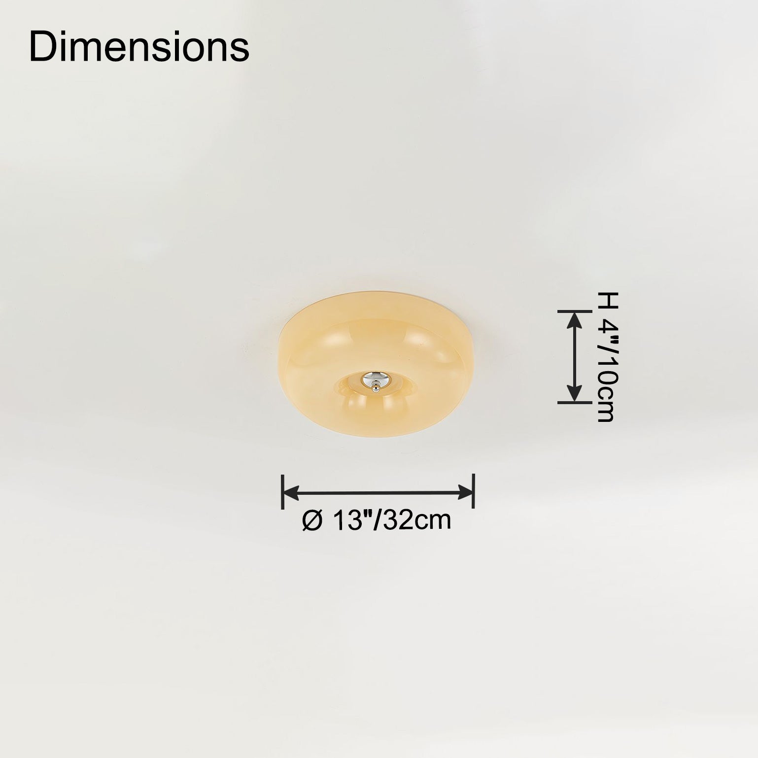 WOMO Round Milk Glass Flush Mount Ceiling Light-WM1134