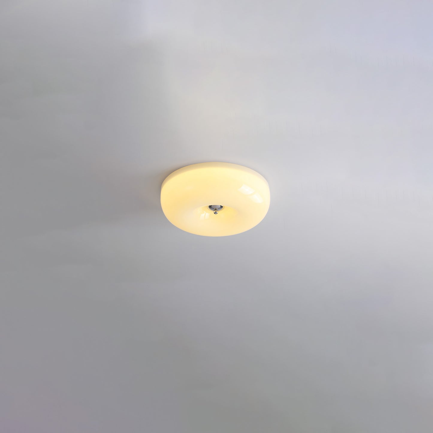 WOMO Round Milk Glass Flush Mount Ceiling Light-WM1134