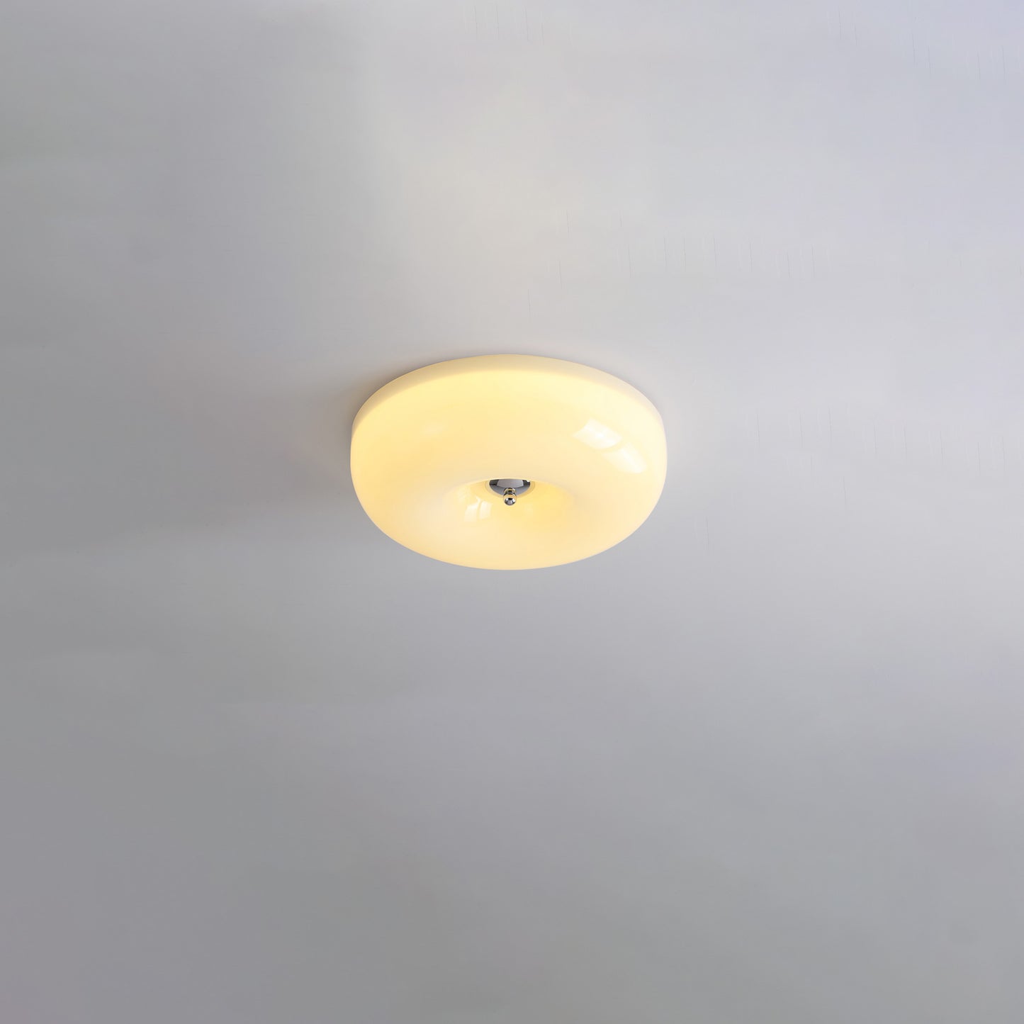 WOMO Round Milk Glass Flush Mount Ceiling Light-WM1134