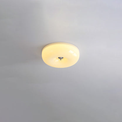 WOMO Round Milk Glass Flush Mount Ceiling Light-WM1134