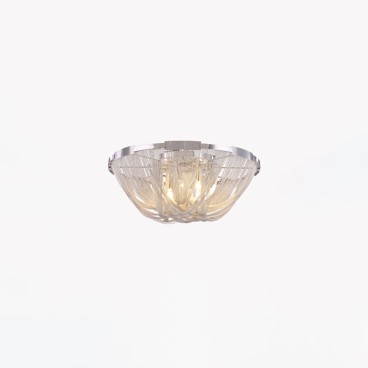 WOMO Bowl Fringe Flush Mount Ceiling Light-WM1137