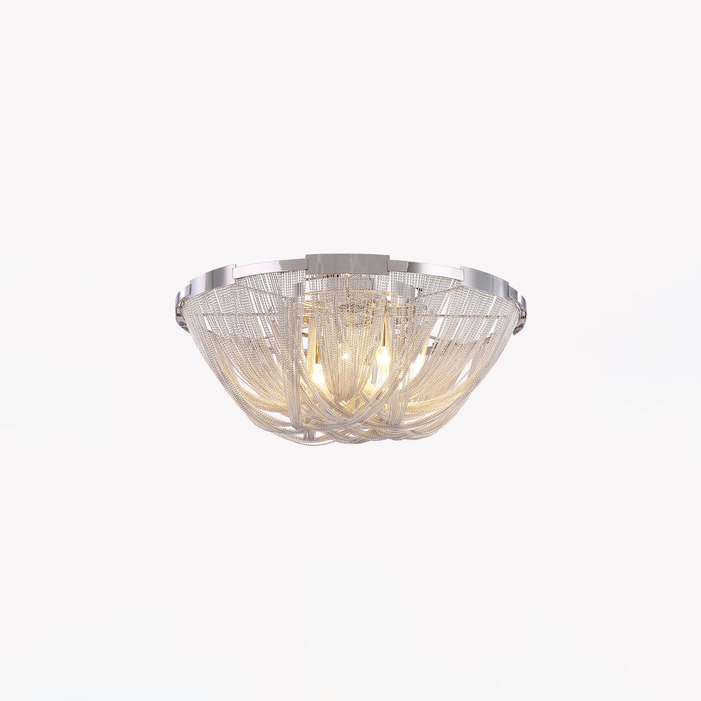 WOMO Bowl Fringe Flush Mount Ceiling Light-WM1137