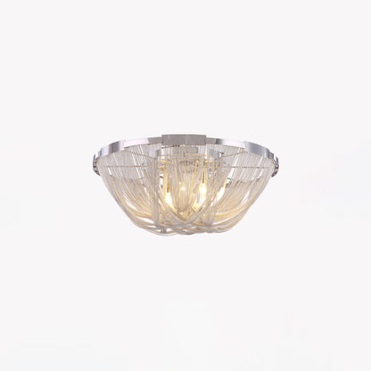 WOMO Bowl Fringe Flush Mount Ceiling Light-WM1137