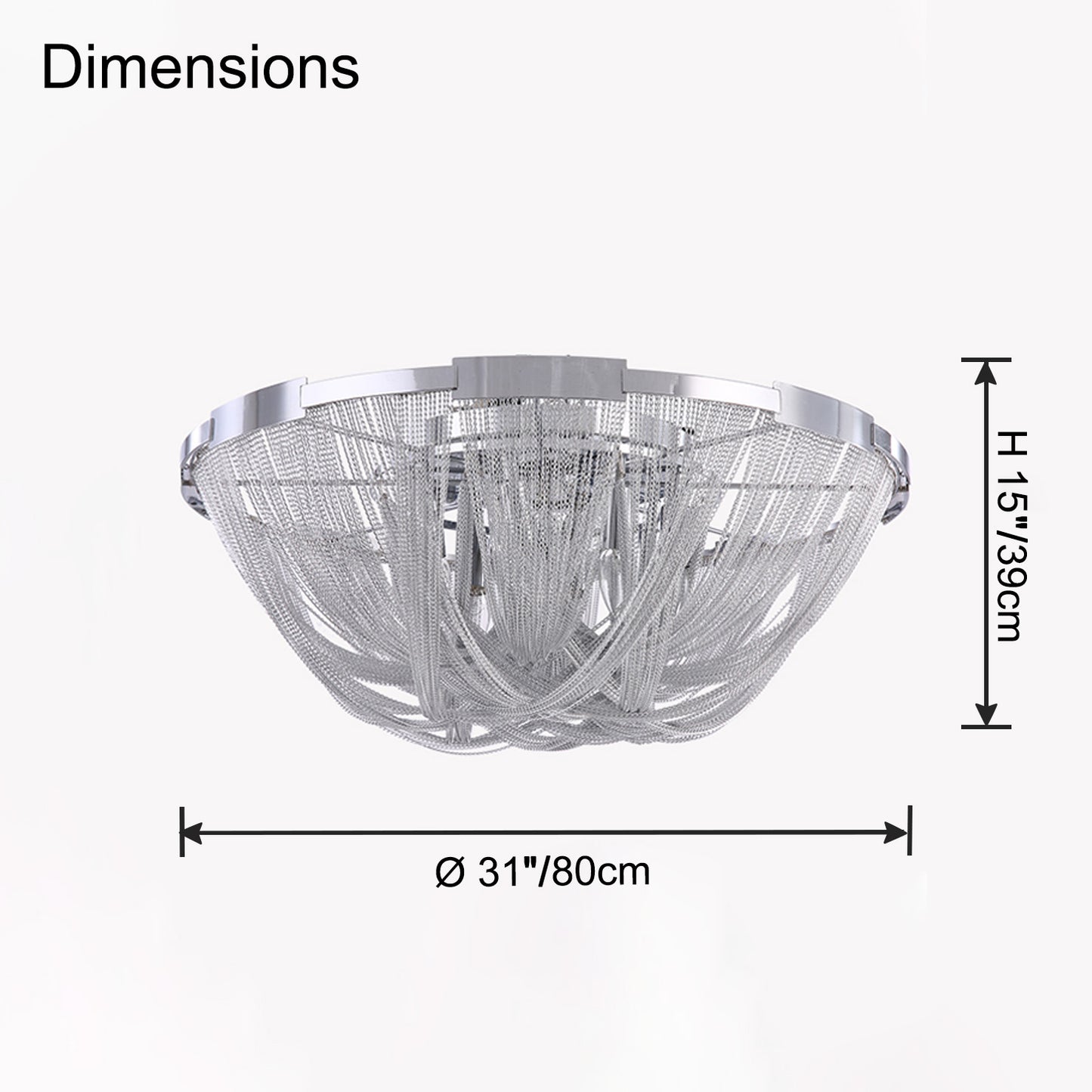 WOMO Bowl Fringe Flush Mount Ceiling Light-WM1137