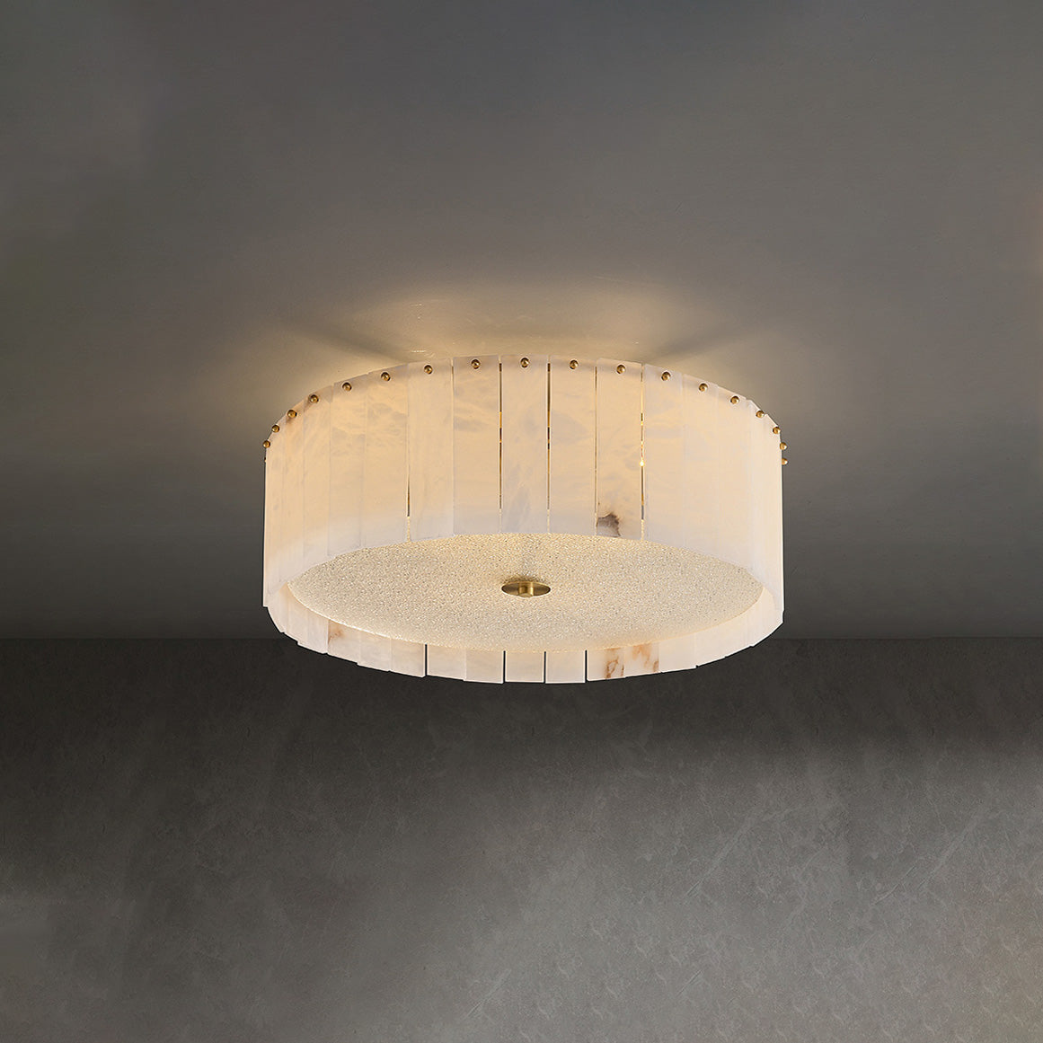 WOMO Drum Alabaster Ceiling Light-WM1139