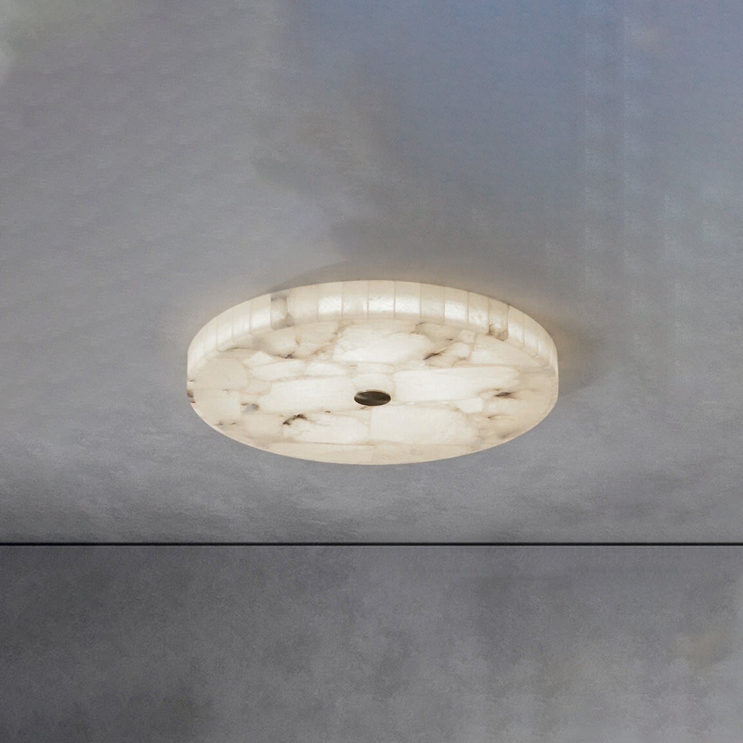 WOMO Round Alabaster Ceiling Light-WM1140