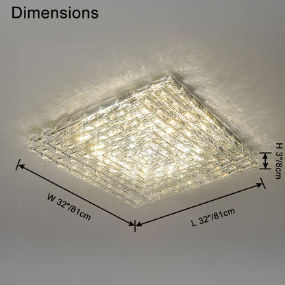 WOMO Square Crystal Ceiling Light-WM1141