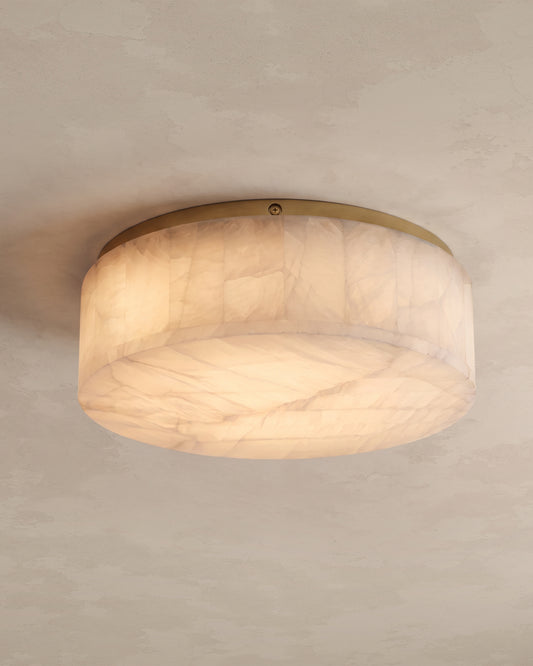 WOMO Drum Alabaster Flush Mount Ceiling Light-WM1143